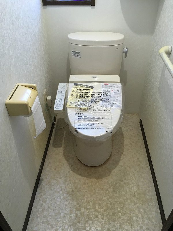 前橋市朝日町にてトイレ交換工事を行いました！（TOTO　ピュアレストEX） – ミヤケンリフォーム