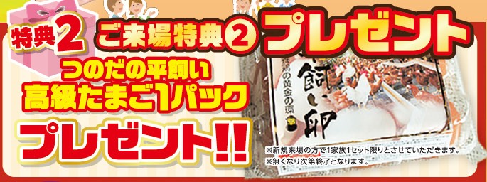 イベント 特典 来場特典 大抽選会 豪華卵 ミヤケン