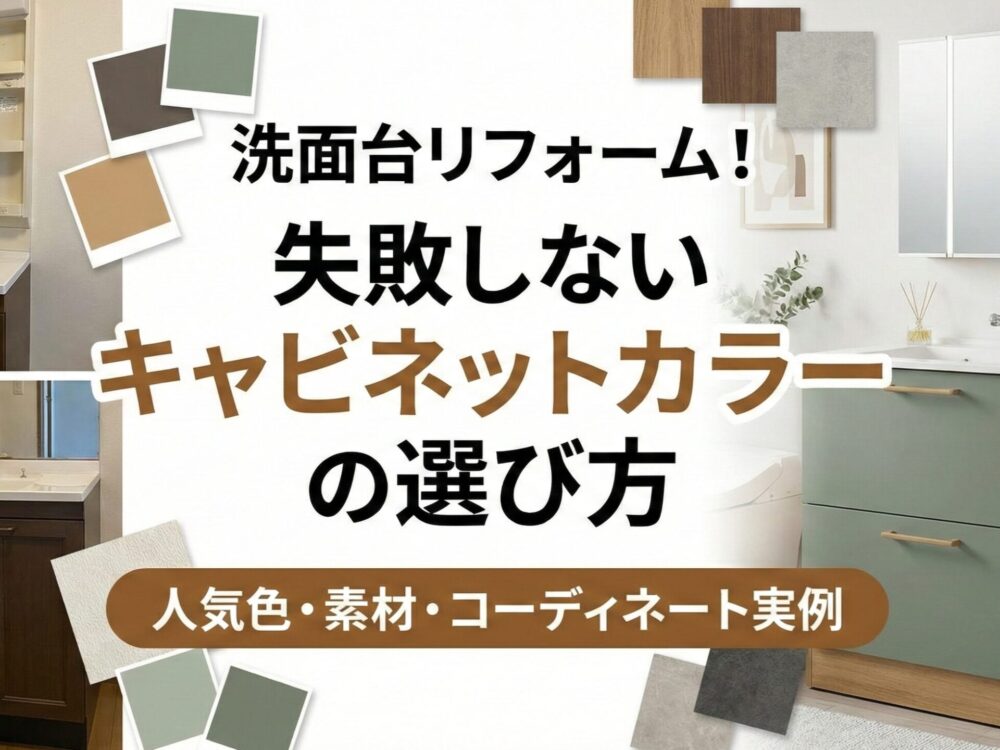 【2025年最新】洗面台のキャビネットの色選びでおしゃれな空間を演出！ 前橋市の洗面台リフォーム事例とポイントを解説